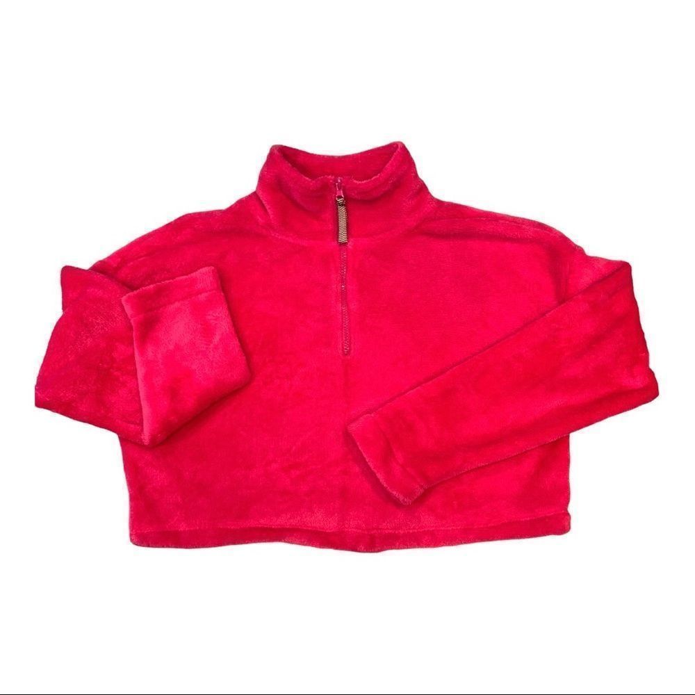 Urban Outfitters Hot Pink Angela Crop Fleece Size Small